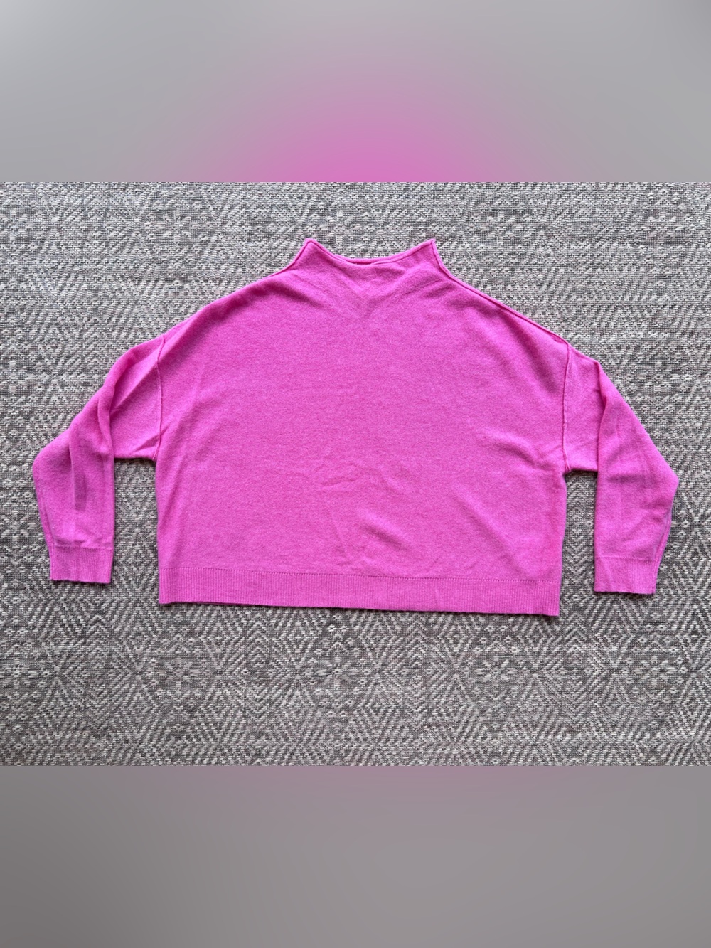 Pilcro‎ Alani 100% Cashmere Sweater Women's Small Pink Relaxed Dolman Mockneck